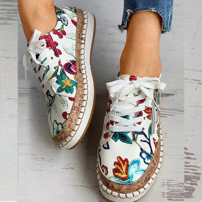 Aurore | Buty damskie w kwiatowy wzór