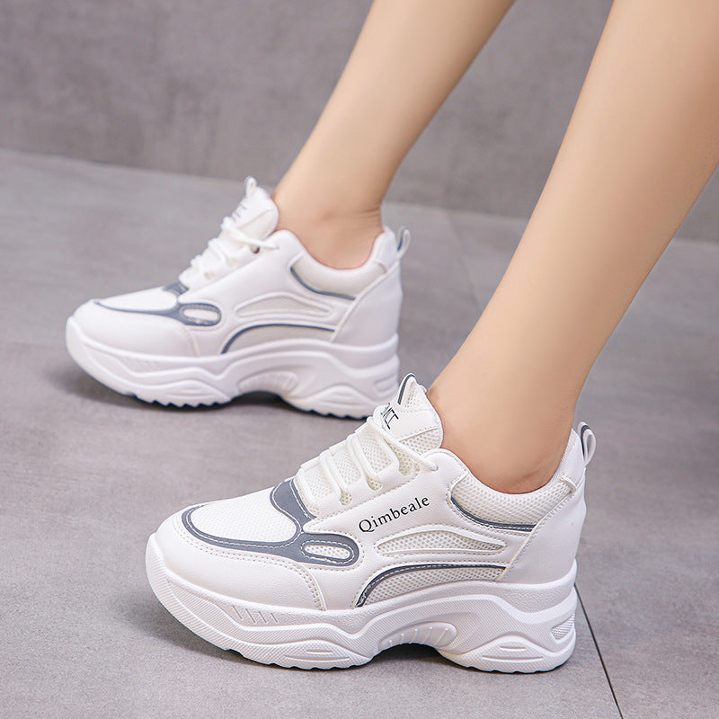 Platformowe Sneakersy na Koturnie z Siateczki | Idealne na Lato