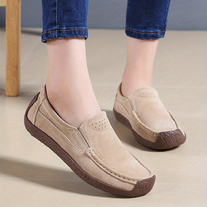 Lekkie damskie loafersy, zamknięte buty wsuwane, modne buty do chodzenia
