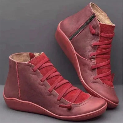 Botki damskie – retro, modne i wygodne | Płaskie, sznurowane buty