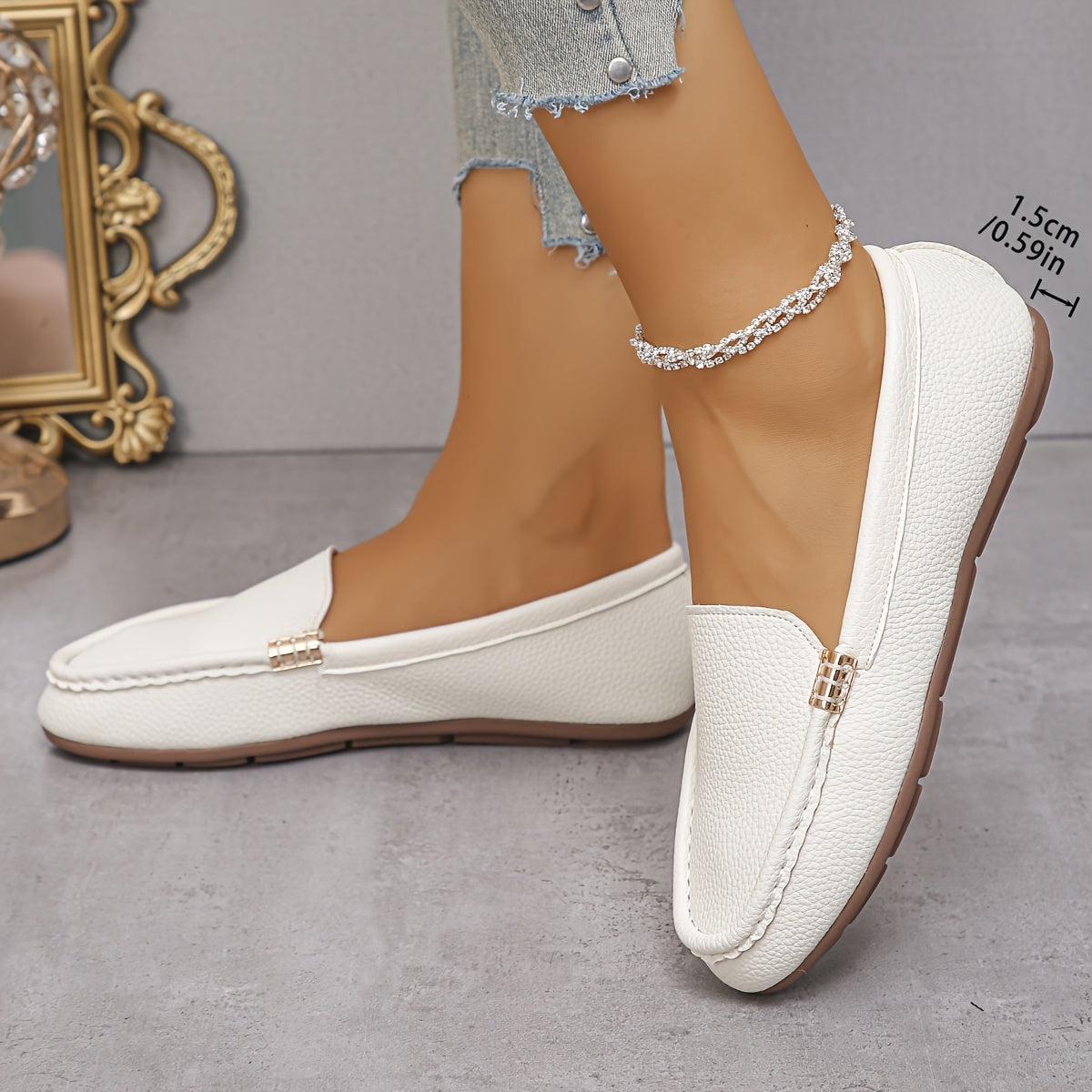 Letnie loafersy damskie - Wygodne buty wsuwane z miękką podeszwą