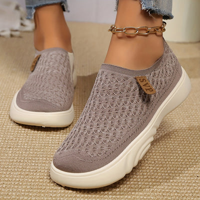 Letnie loafersy damskie - oddychające buty wsuwane z miękką podeszwą
