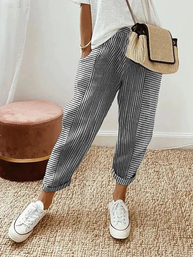 Bawełniane spodnie w paski Daisy™ - wygoda i styl na każdą okazję