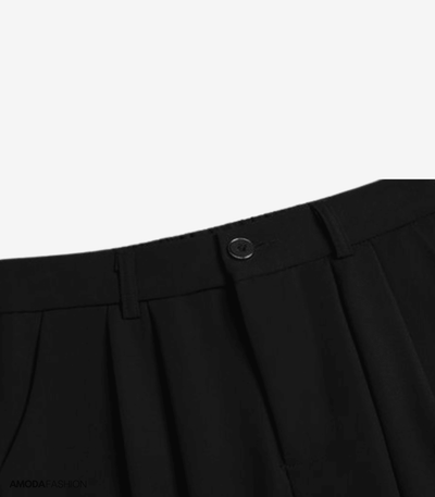Damskie, luźne spodnie zimowe w stylu biurowym