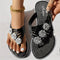 Alvie - Bequeme Blooming flache Flip-Flops mit Blumenmuster