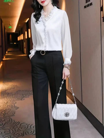 Elegancka bluzka damska z długim rękawem – Casual i stylowa