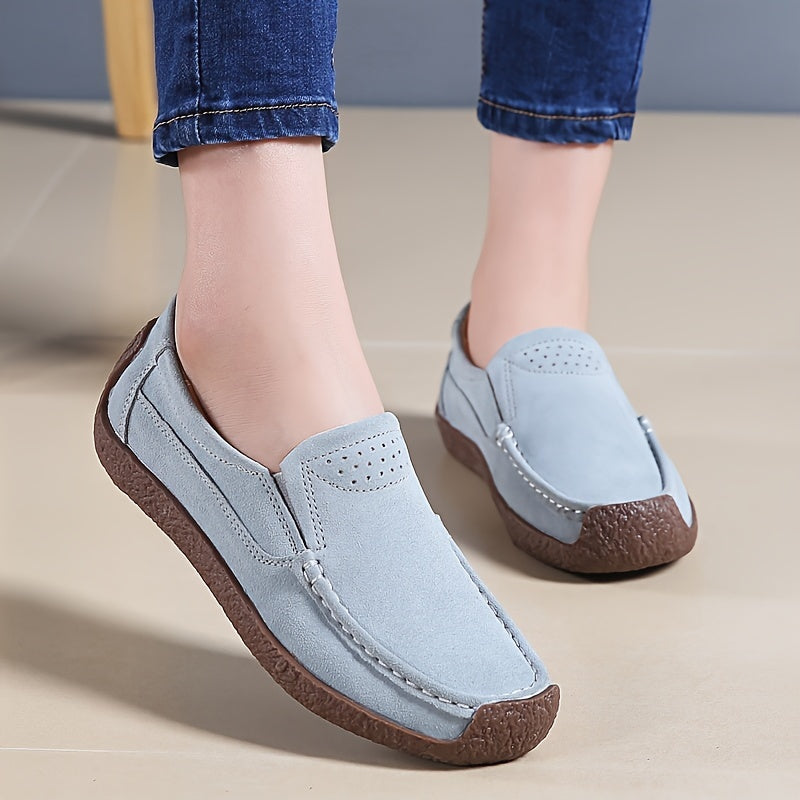 Lekkie damskie loafersy, zamknięte buty wsuwane, modne buty do chodzenia