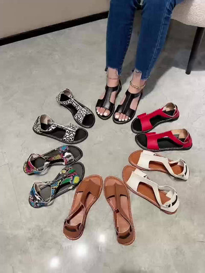 Letnie sandały damskie, lekkie buty plażowe typu peep-toe