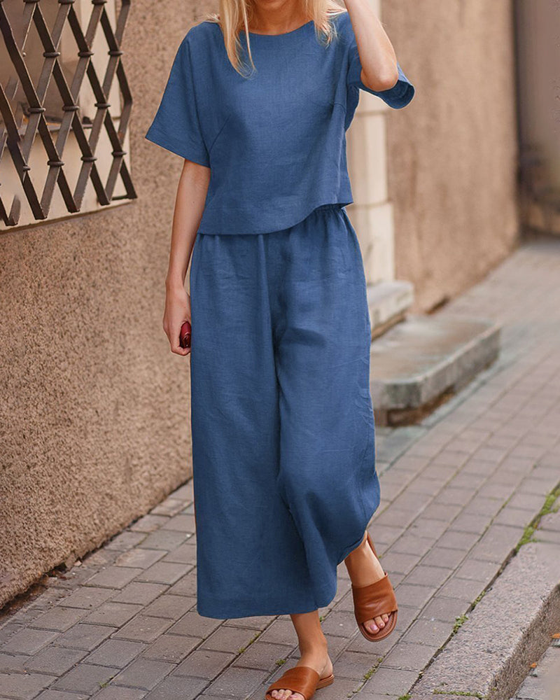 Alicja - Komplet damski lounge loose-fit - Casualowy komfort w nowoczesnym stylu