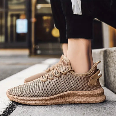 Raynier - Oddychające dzianinowe sneakersy męskie z sznurowaniem