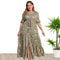 Sukienka Boho w Kwiaty o Luźnym Kroju z Połowicznymi Rękawami | Idealna na Wiosnę i Lato