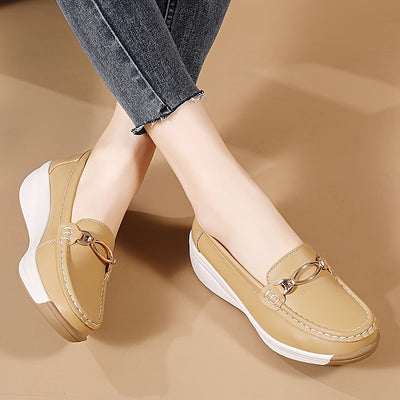 Loafersy Wygodne, lekkie, antypoślizgowe buty z ozdobną klamrą