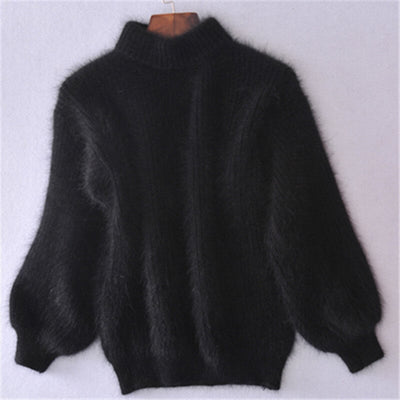 Agnieszka™ - Sweter Dzianinowy z Luźnym Splotem z Wełny