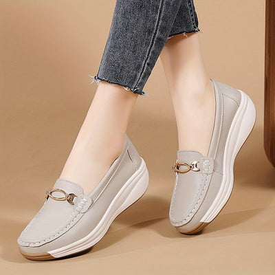 Loafersy Wygodne, lekkie, antypoślizgowe buty z ozdobną klamrą