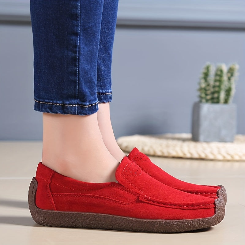 Lekkie damskie loafersy, zamknięte buty wsuwane, modne buty do chodzenia