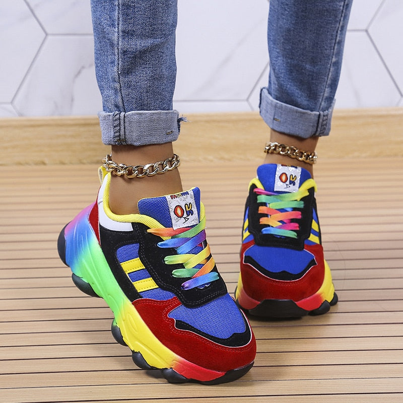 Azura - SwiftStep Wygodne tęczowe buty sportowe