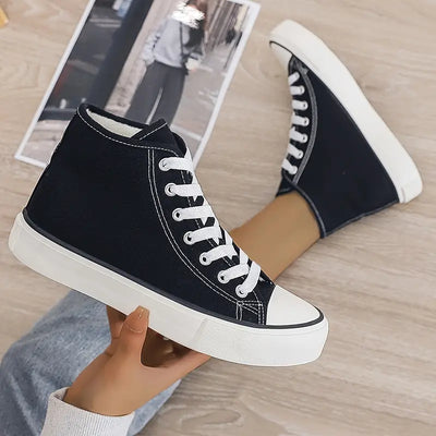 Damskie buty z polaru - sznurowana platforma, z ciepłą podszewką