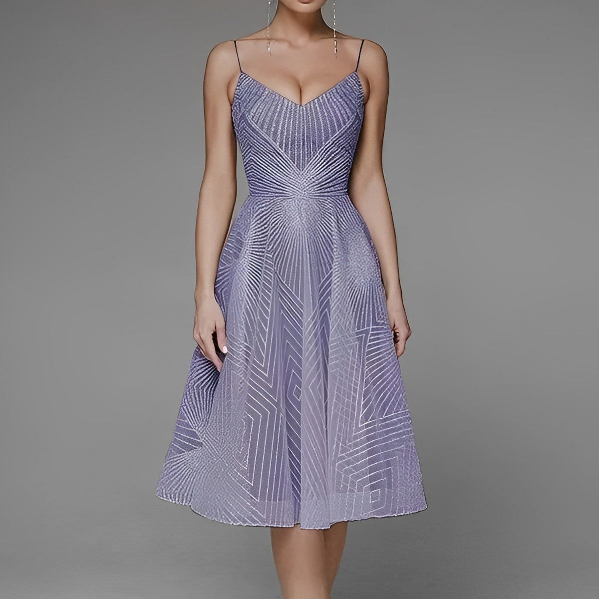 Symmetry Line Elegancka sukienka wieczorowa