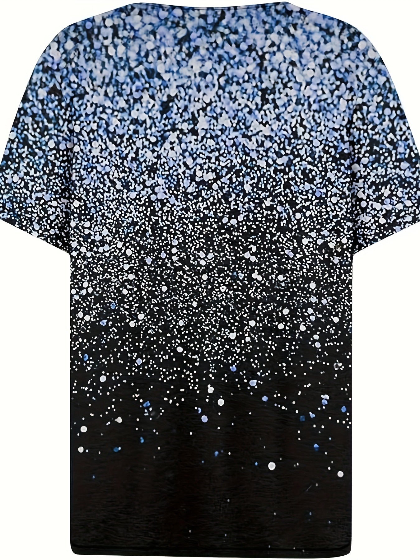 Lniany T-shirt damski – casualowa koszula z krótkim rękawem, graficznym nadrukiem i zapięciem na guziki