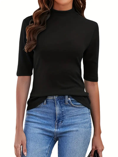 Klasyczny T-shirt z okrągłym dekoltem