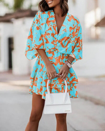 Jessica - Kwiecista mini sukienka boho na lato