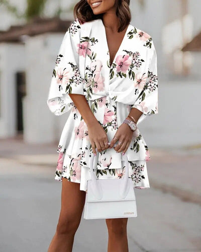 Jessica - Kwiecista mini sukienka boho na lato