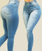 Jasmin - ComfyChic Zimowe jeansy obcisłe z wysokim stanem