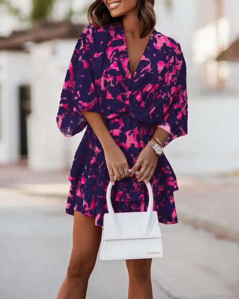 Jessica - Kwiecista mini sukienka boho na lato