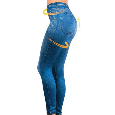 WonderDenim - Jegginsy damskie z podszewką z polaru
