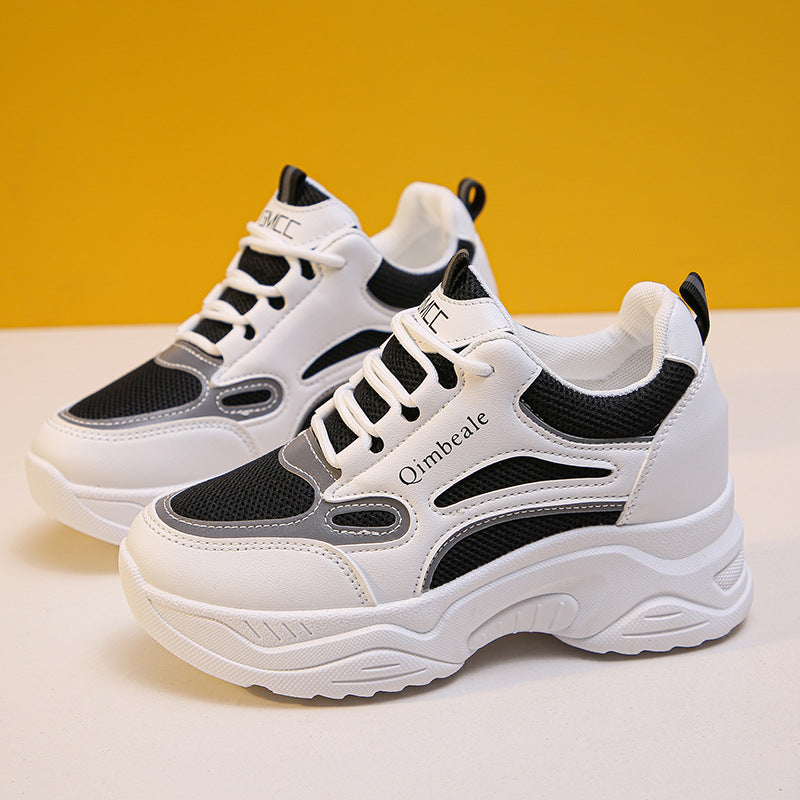 Platformowe Sneakersy na Koturnie z Siateczki | Idealne na Lato