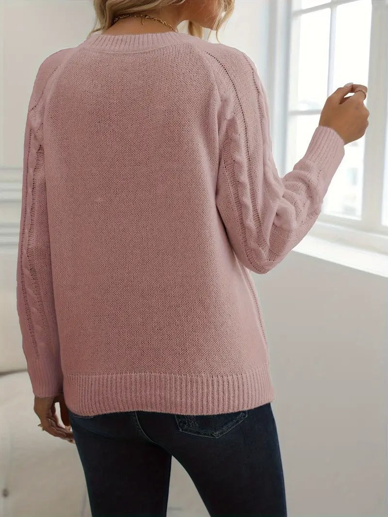 Amelia | Stylowy sweter z ozdobnymi guzikami