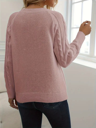 Amelia | Stylowy sweter z ozdobnymi guzikami