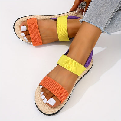 Otwarte palce u stóp, sprężyste paski, naśladowanie Espadrille Sole, buty plażowe