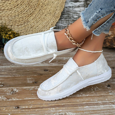 Damskie wsuwane mokasyny - lekkie i wygodne buty codzienne z wzorem serca