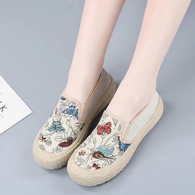 Damskie wsuwane loafersy - wygodne, lekkie i modne z wzorem