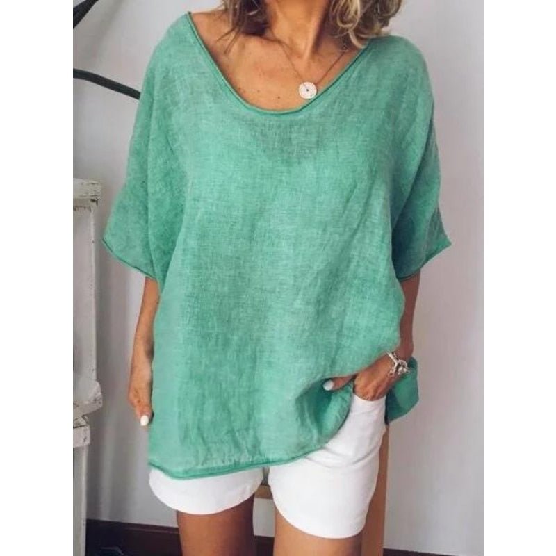 oversizowy lniany t-shirt miasofia