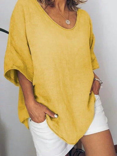 oversizowy lniany t-shirt miasofia