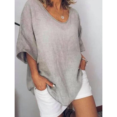 oversizowy lniany t-shirt miasofia