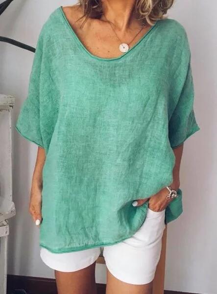 oversizowy lniany t-shirt miasofia