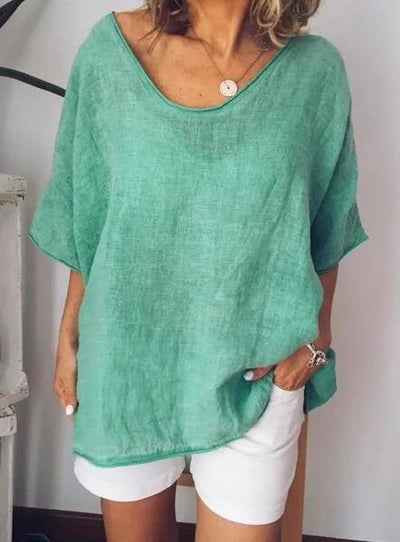 oversizowy lniany t-shirt miasofia