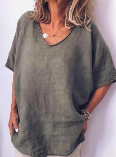 oversizowy lniany t-shirt miasofia