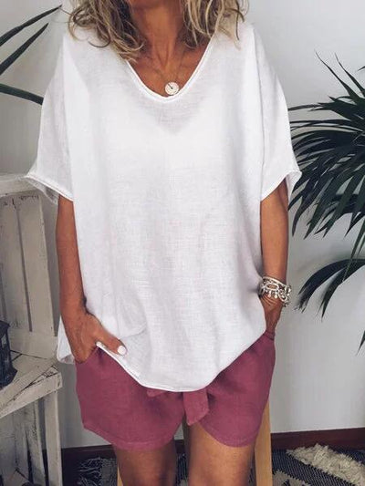 oversizowy lniany t-shirt miasofia