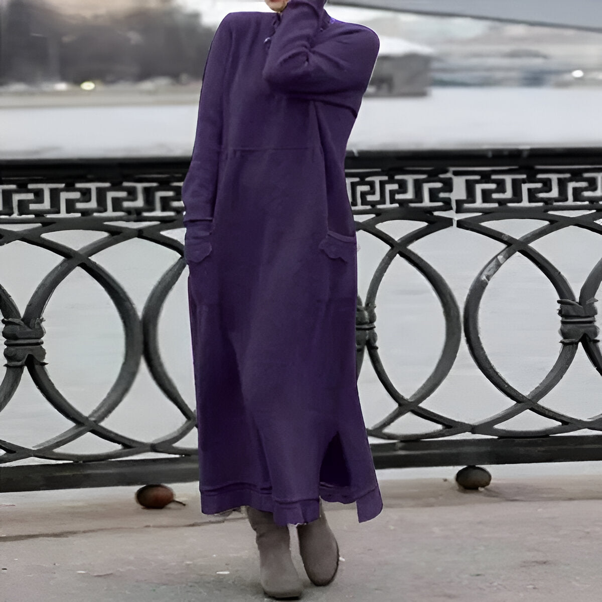Emanuela™ - Elegancka, super miękka długa sukienka zimowa