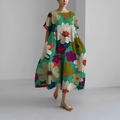 Sukienka boho z cudowną kwiatową fantazją Genova™️