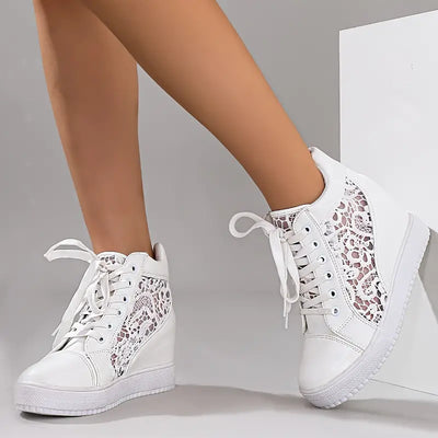 Buty sznurowane, podwyższenie oddychające, buty na co dzień