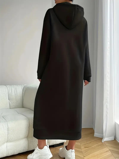Przytulna bluza w rozmiarze plus casual w jednolitym kolorze z dzianiny