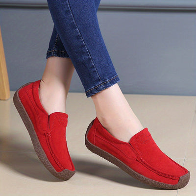Lekkie damskie loafersy, zamknięte buty wsuwane, modne buty do chodzenia