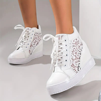 Buty sznurowane, podwyższenie oddychające, buty na co dzień
