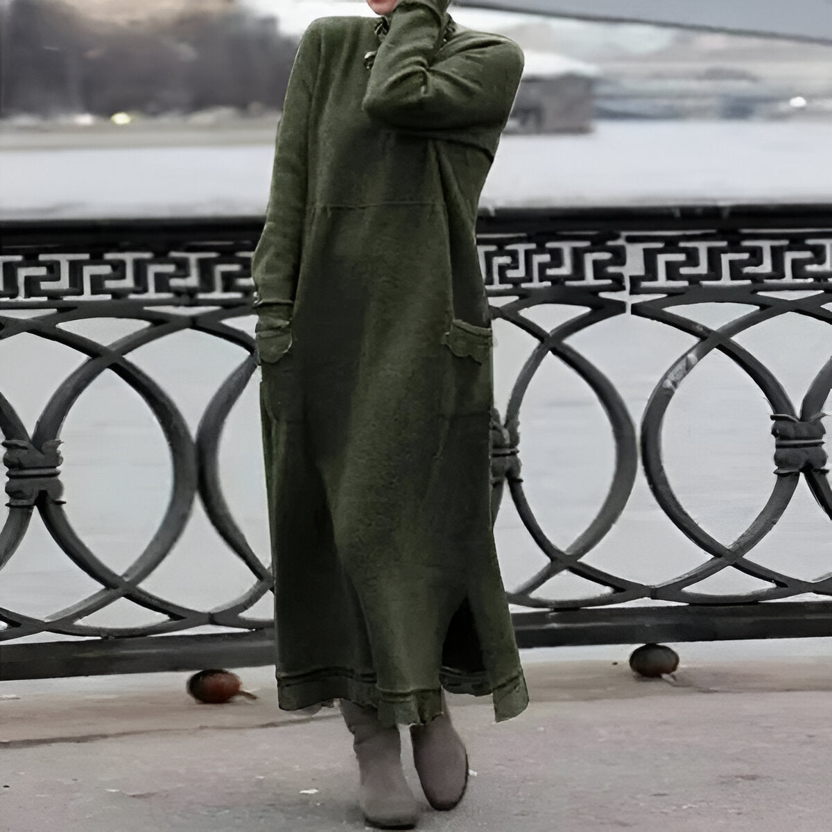 Emanuela™ - Elegancka, super miękka długa sukienka zimowa