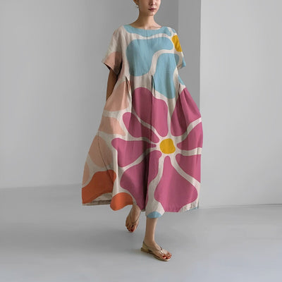 Sukienka boho z cudowną kwiatową fantazją Genova™️